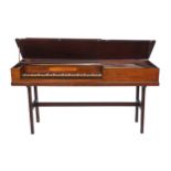 Square piano by Christopher Ganer, London circa 1780, the mahogany case with boxwood and satinwood