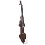 Bassix electric double bass, brown grained finish, soft case