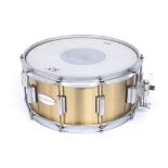 Good contemporary Drum Craft 14" snare drum, brushed brass finish (as new)