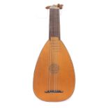 Good contemporary English lute by and labelled Charles Ford, Luthier, Castle Combe 1974, with
