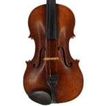 Good early 20th century German viola, unlabelled, the two piece back of broad curl with similar wood