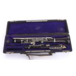 Cocuswood oboe with German silver keywork, stamped Medaille D?Or, Paris 1878, C.Mahillon