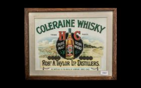 Coleraine Irish Whiskey Printed Paper Si