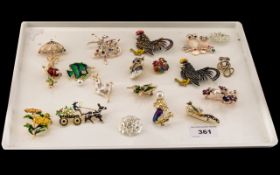 Great Collection of Brooches, In As New