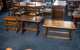 Three Small Oak Coffee Tables, one with