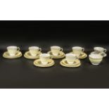 Colclough China Set of Six Pastel Yellow