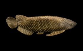 Oriental Cast Bronze Figure of a Carp, f