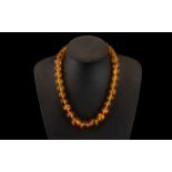 1920s Amber/Bakelite Necklace. Amber necklace in graduating form.
