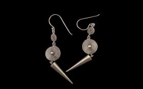 Suarti Silver Statement Earrings.