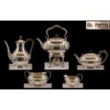 Victorian Period - Superb Quality and Impressive ( 5 ) Piece Sterling Silver Tea and Coffee Set of