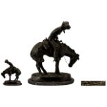 Fine Quality Green Patinated Bronze after Frederick Remington,
