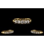 Antique Period - Attractive 5 Stone Diamond Set Ring with a Gallery Setting.