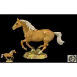 Beswick Hand Painted Horse Figure ' Galloping Horse ' Palomino Colour way. Designer Mr Orwell.