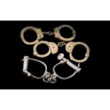 Collection of Vintage Handcuffs. Three pairs in total, please see images.
