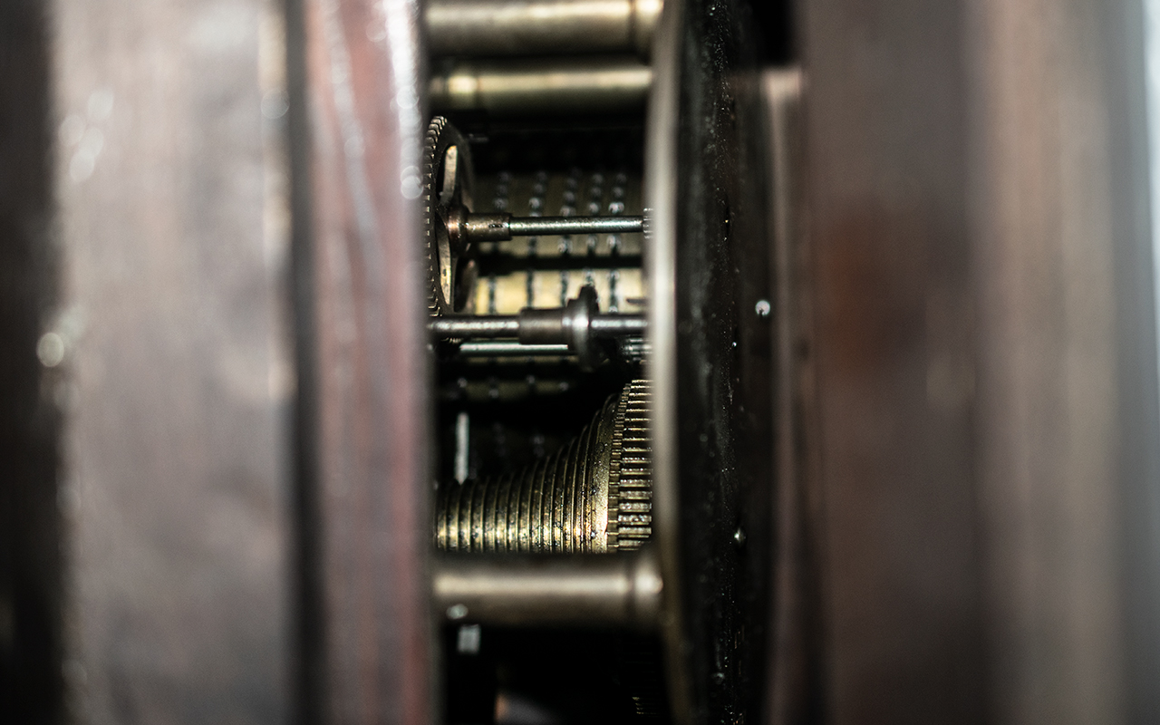 Victorian Mahogany Fusee School Clock. - Image 2 of 2