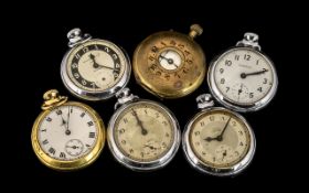 Collection of Vintage Pocket Watches. Six watches in total, Ingersoll, Smiths, etc.