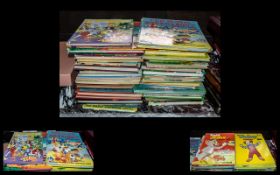 Large Collection of Vintage Children's Annuals including Pippin, The Magic Roundabout,