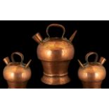 Antique Unusual Copper Kettle unusual shape and form, in the arts and crafts style,