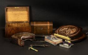 Old Box Containing Old Razors and Hair Clippers - Boxed.