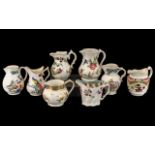 Collection of Eight Royal Worcester Jugs from the Historic Jugs Collection,