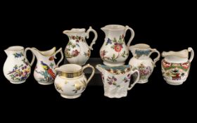 Collection of Eight Royal Worcester Jugs from the Historic Jugs Collection,