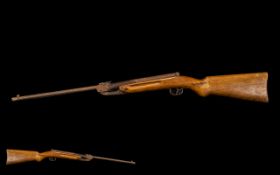 Vintage Air Rifle with Wooden Stock, Please See Photo.