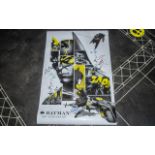 Batman 80 th Anniversary Unusual Rare Poster Signed By Stars & Directors.