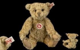 Steiff Teddy Bear 11" tall jointed Teddy Bear in champagne fur,