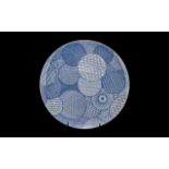Limited Edition Christopher Dresser Plate, Designer Series 9'' Mikasa Plate in blue design, no chips