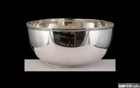 Late Victorian Period Excellent Quality Silver Bowl of Plain Form and Solid Construction with