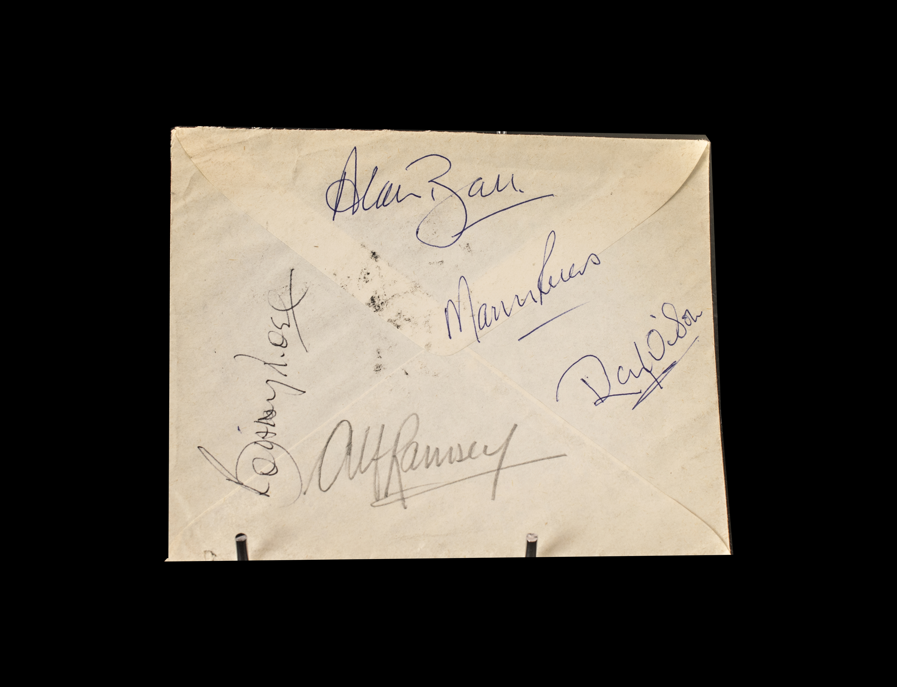 England World Cup 1966 Autographs on First Day Cover Envelope 1966 - Signed by Alf Ramsey,