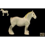 Beswick Hand Painted Large Horse Figure ' Shire Mare ' Grey. Model No 818. Designer A. Gredington.