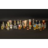 Collection of 20 Small Vintage Avon 15 ml Bottles, in assorted shapes, mostly containing some