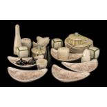 Midwinter 24 Assorted Pieces, including salts, cruet stands, relish dishes with lids and other