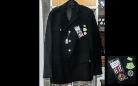 Lancashire Police Jacket with Long Service Medal awarded to William E Littleboy,