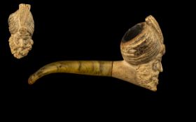 Antique Meerschaum Pipe. Pipe In the Form of an Arab Gentleman. Please See Photo.