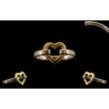 Tiffany & Co 18ct Gold and Silver Sweethearts Ring.