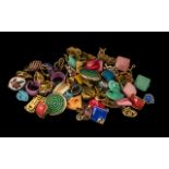 Large Collection of Vintage Costume Jewellery, Clip on Earrings.