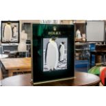 Rolex - Official Luxury and Prestigious Large Original Shop Window Display Stand with Sliding
