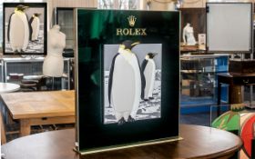 Rolex - Official Luxury and Prestigious Large Original Shop Window Display Stand with Sliding