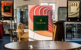Rolex Official Shop Window Display Stand, made of perspex and coloured leather overlay design.