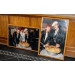 Coronation Street Interest - Two Large Framed Photographs of Coronation Street's Steve and Andy