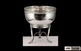 Edwardian Period Superb Quality Sterling Silver Tazza - Compote, of Pleasing Proportions and Design,