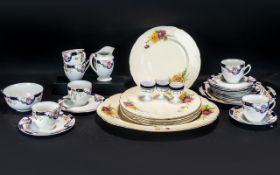 A Collection of Assorted Pottery to include Alfred Meakin 'Chrissie' design part dinner set and