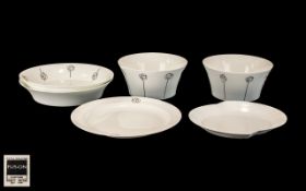 Royal Doulton Fusion 'Flirtation' Pattern, comprising five large size serving dishes: two bowls, a