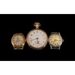 Waltham Pocket Watch and Others. 3 Vintage Watches In Total. A/F Condition - Please See Photo.