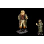 A Cold Painted Metal Figure of man in Victorian dress, measures 3" tall, please see images.
