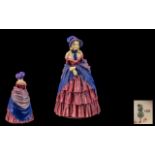 Royal Doulton Early Hand Painted Figurine ' A Victorian Lady ' HN728, Monogrammed R.B, Designer L.