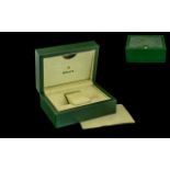 Rolex Box. Rolex box in green, with outer packaging.