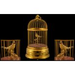 Reuge - Swiss Made Superb Quality Musical Key-Wind Automaton Singing Bird Cage, Wonderful Tone.